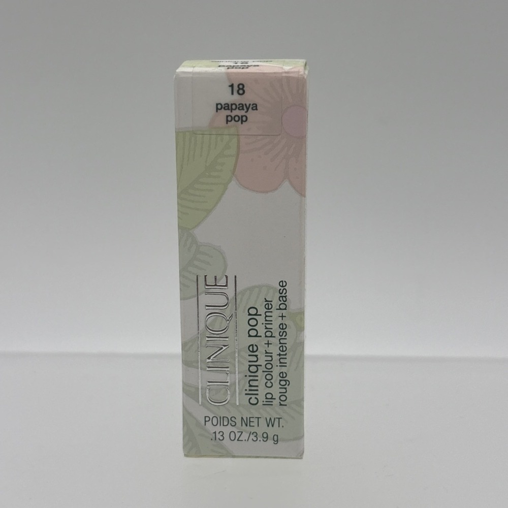 Clinique Pop Lip Color + Primer Lipstick 18 Papaya Pop New RARE